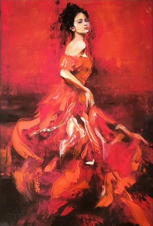 ArteDiAlina.com painting: Dipped in red